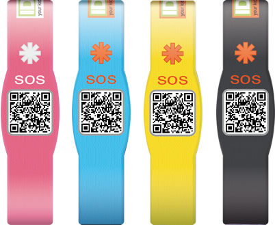 Braccialetti IDsafe con QR Code per la sicurezza